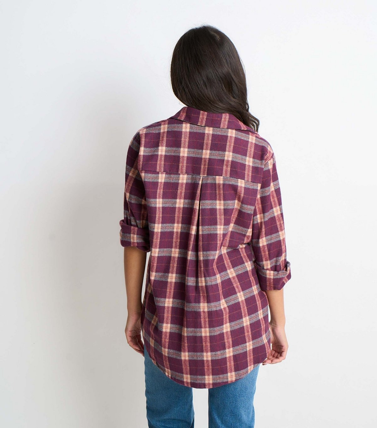 Gini London Women's Purple Check Longline Shirt Gini London New Look - 4