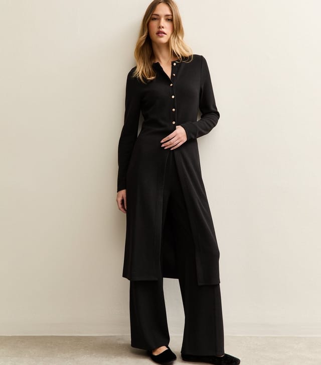 New Look Women's Black Soft Touch Longline Cardigan New Look - 3