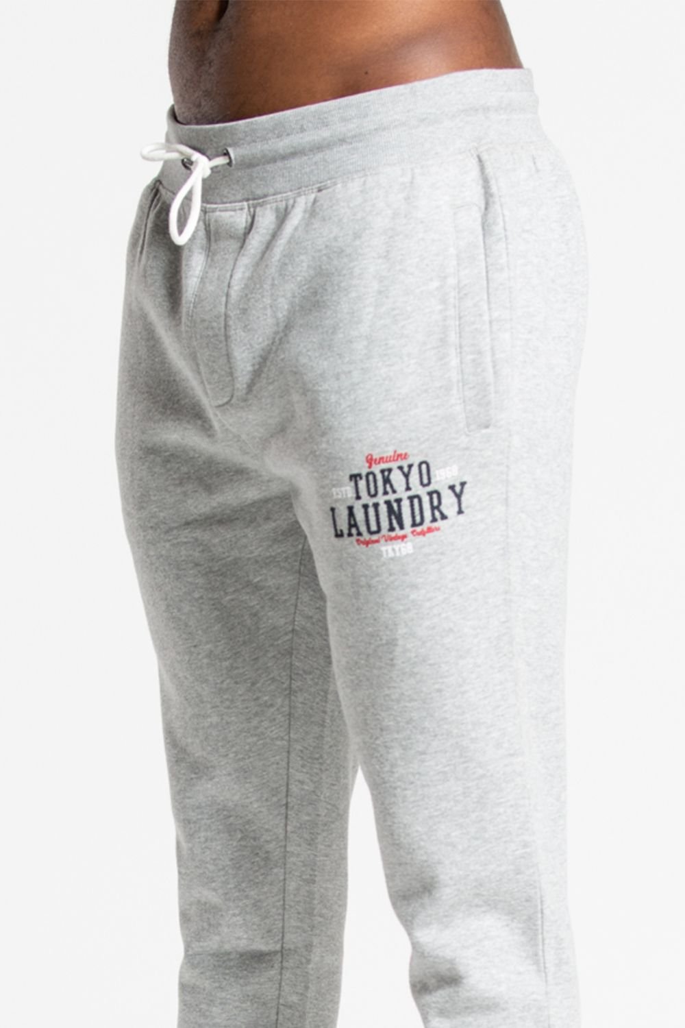 Tokyo Laundry Tokyo Laundry Men's Cotton Blend Joggers in Light Grey - 2