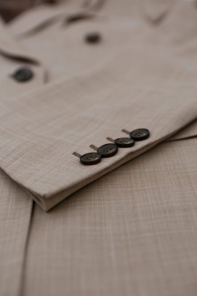 Paul Andrew Paul Andrew Men's Kurt - Tailored Fit Blazer in Beige - 3