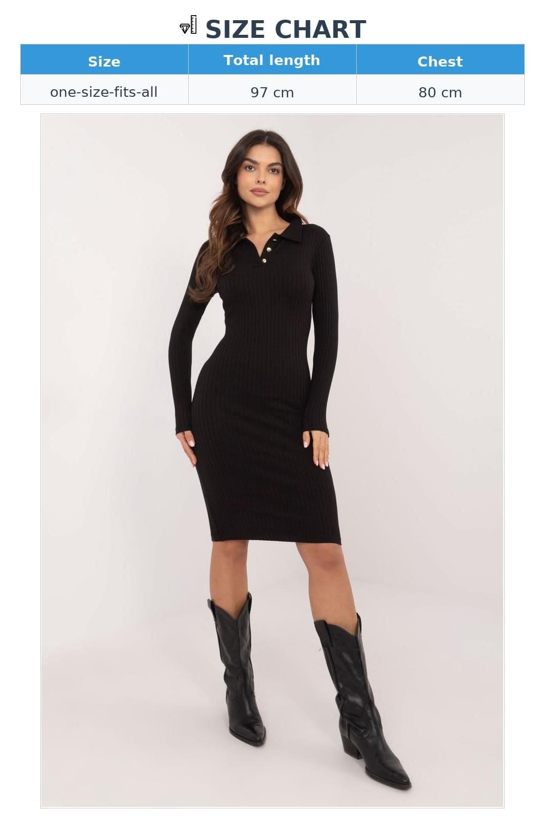 Love Lace Love Lace Women's Everyday Ribbed Cotton Pencil Dress Style 202934 in Black - 4