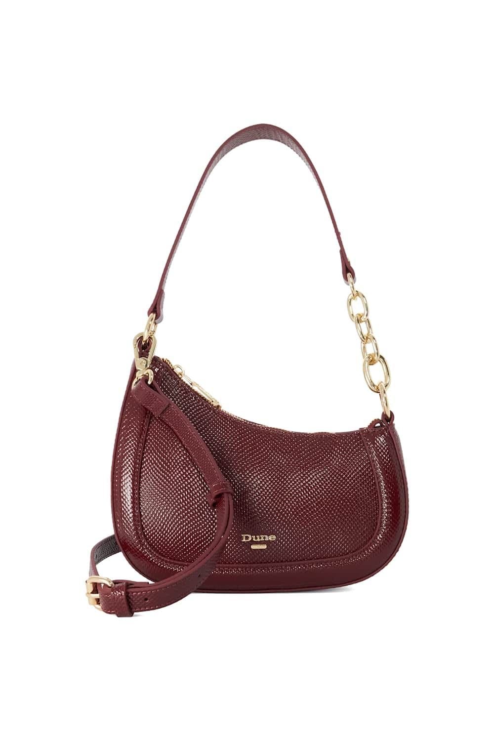 Dune London Dune London Women's 'Direction' Shoulder Bag in Burgundy