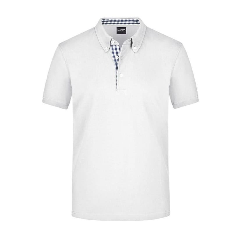 James and Nicholson James and Nicholson Men's Plain Polo Shirt in White - 1