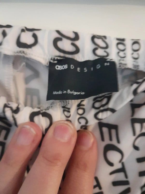 ASOS Design Black & White Sequin Sky Trousers