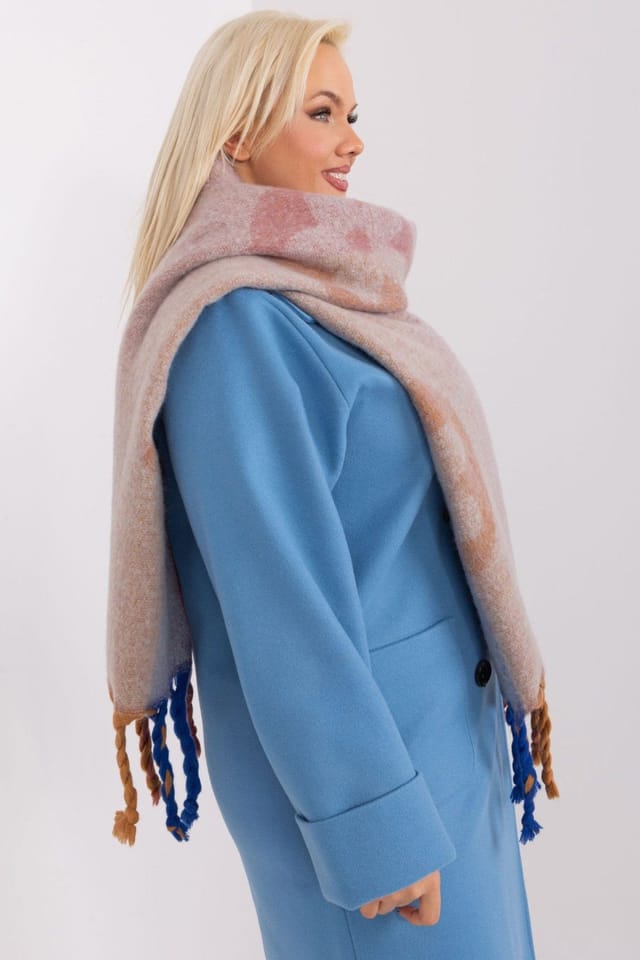 Love Lace Love Lace Women's Long Striped Scarf with Tassels for Autumn Winter Wear Everyday in Violet - 2