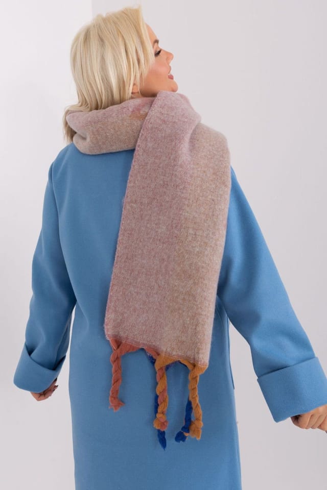 Love Lace Love Lace Women's Long Striped Scarf with Tassels for Autumn Winter Wear Everyday in Violet - 3