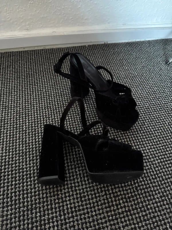 ASOS ASOS velvet black platform heels 6