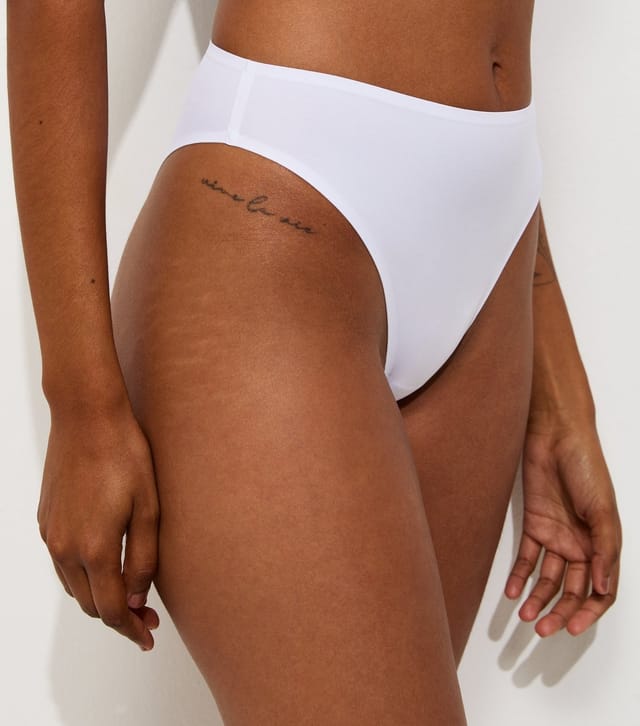 New Look Women's White Bonded High Waist Brazilian Briefs New Look - 3