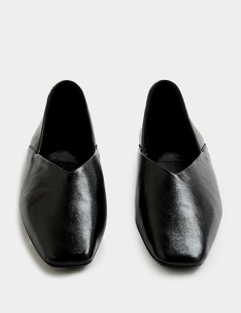 Marks & Spencer M&S Slip On Flat Chisel Toe Ballet Pumps Black