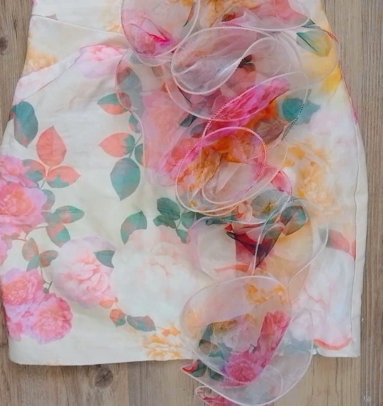 ASOS ASOS luxe stunning wedding guest lemon bustier floral mini dress - size 8