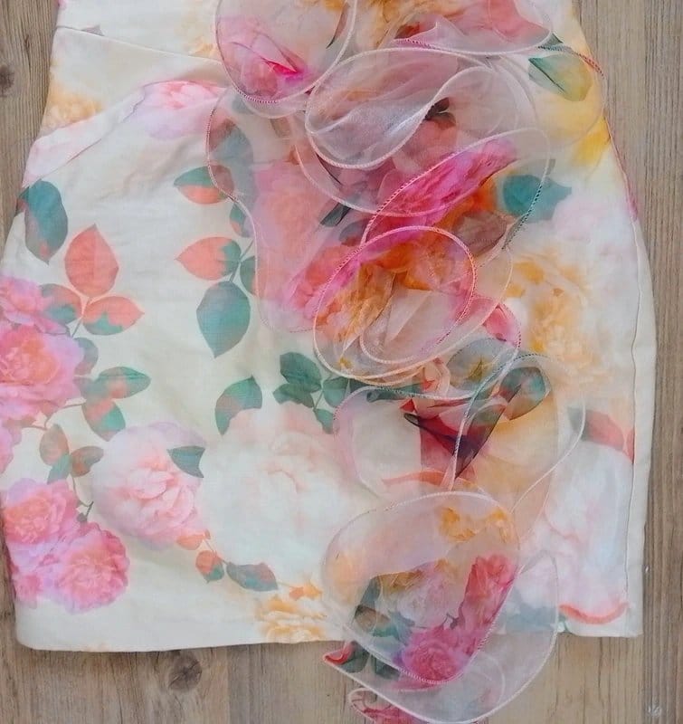 ASOS ASOS luxe stunning wedding guest lemon bustier floral mini dress - size 8 - 1