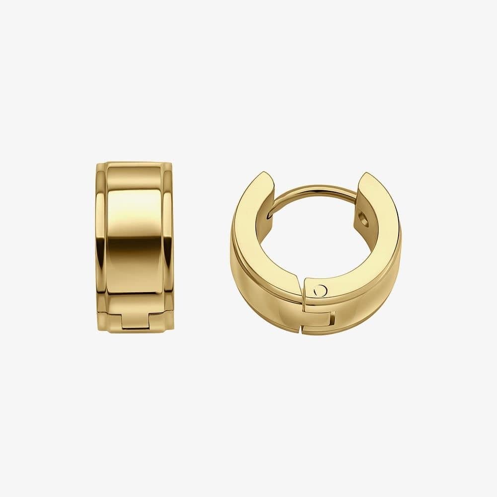Fred Bennett Fred Bennett Gold Tone Stainless Steel Huggie Hoop Earrings