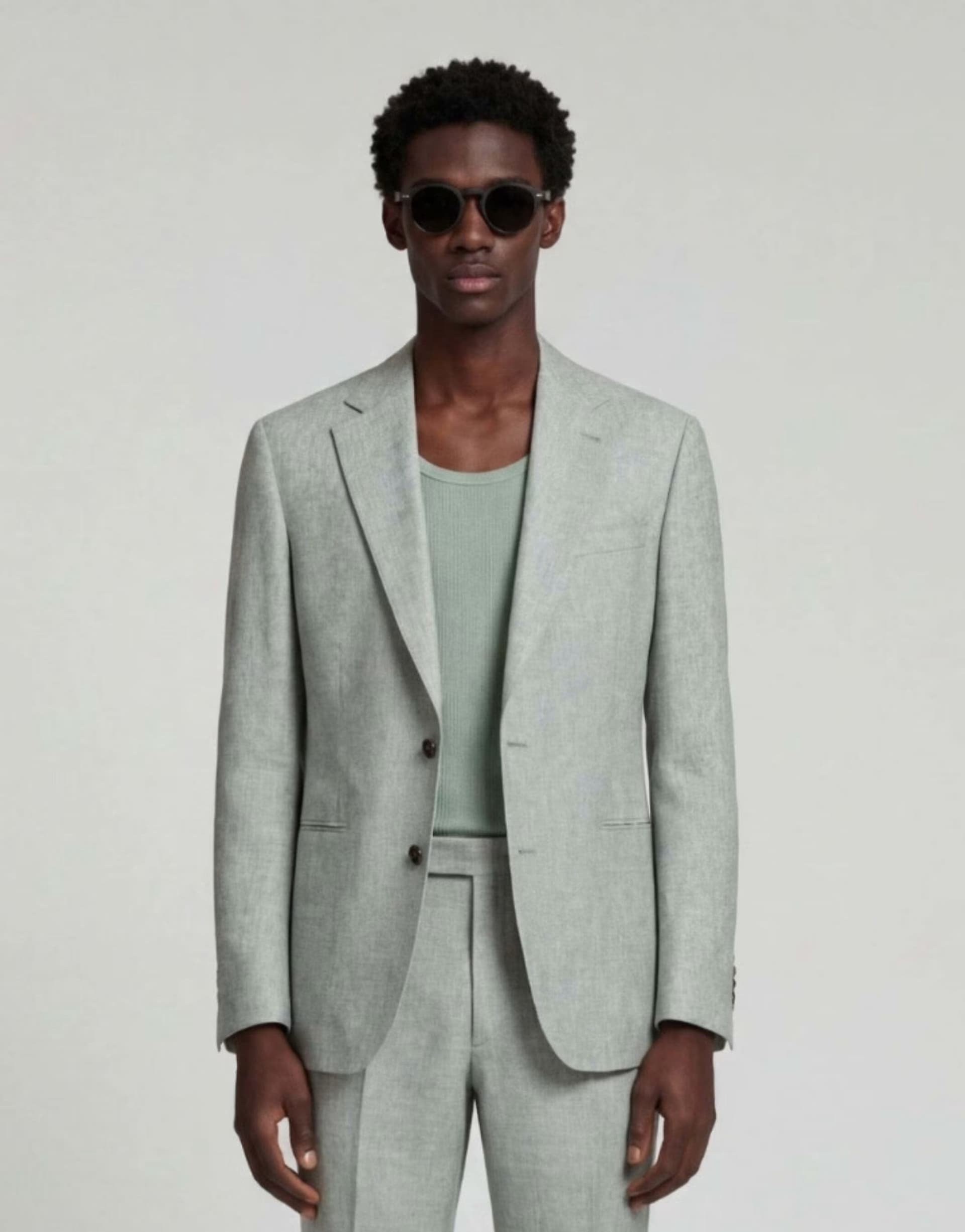 ASOS Harry Brown Giacomo slim fit single breasted suit jacket in green
