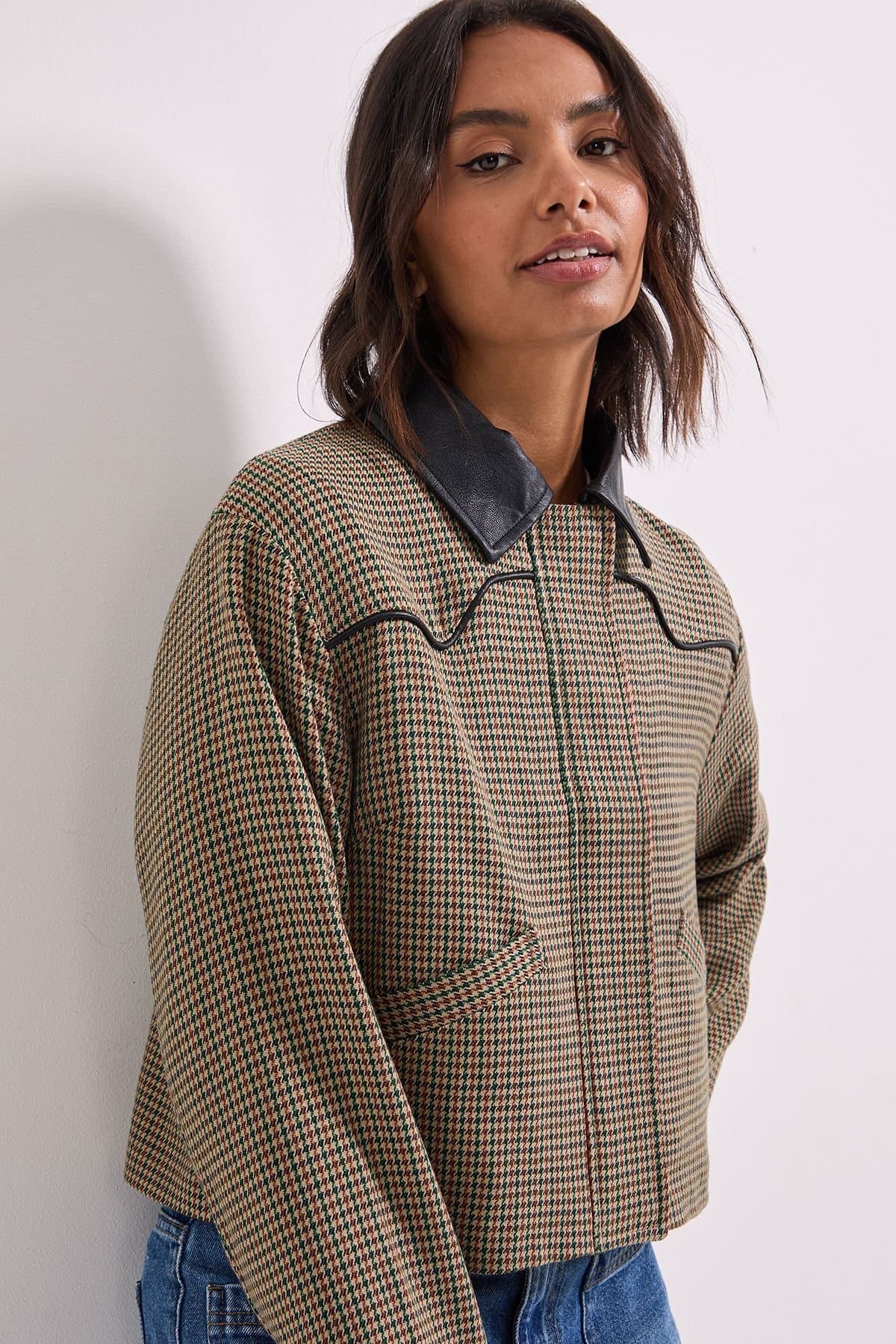 Dorothy Perkins Dorothy Perkins Women's PU Collar Jacket