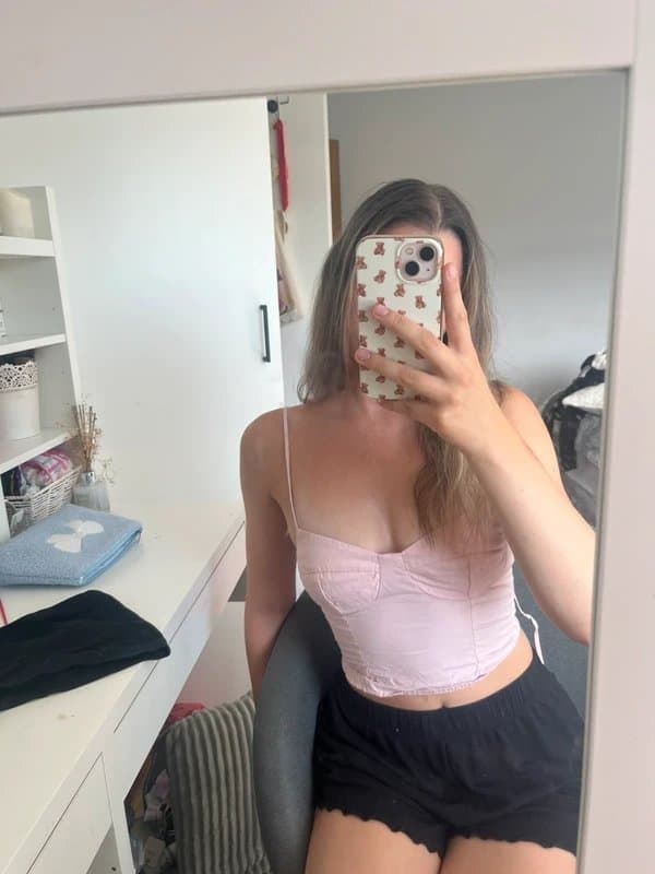 Bershka pink corset top