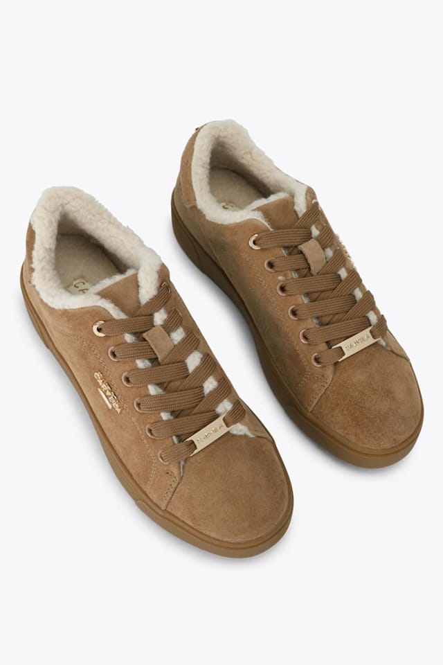 Carvela Carvela Women's 'Daze Warm' Suede Trainers in Camel - 2