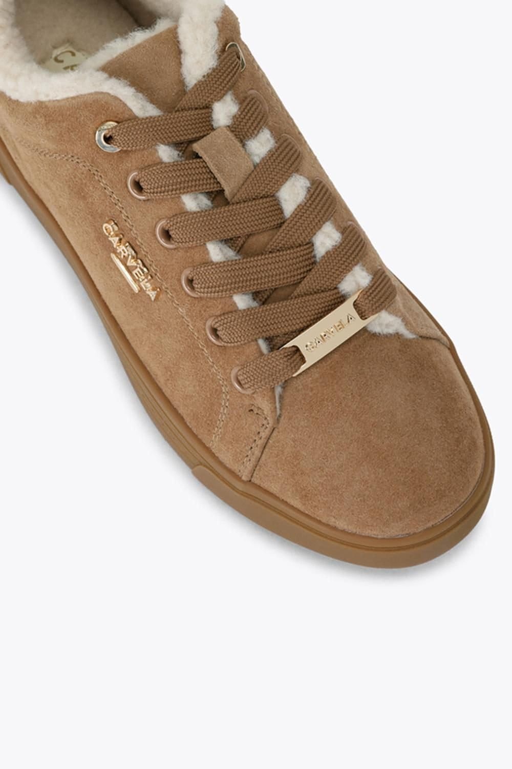 Carvela Carvela Women's 'Daze Warm' Suede Trainers in Camel - 4
