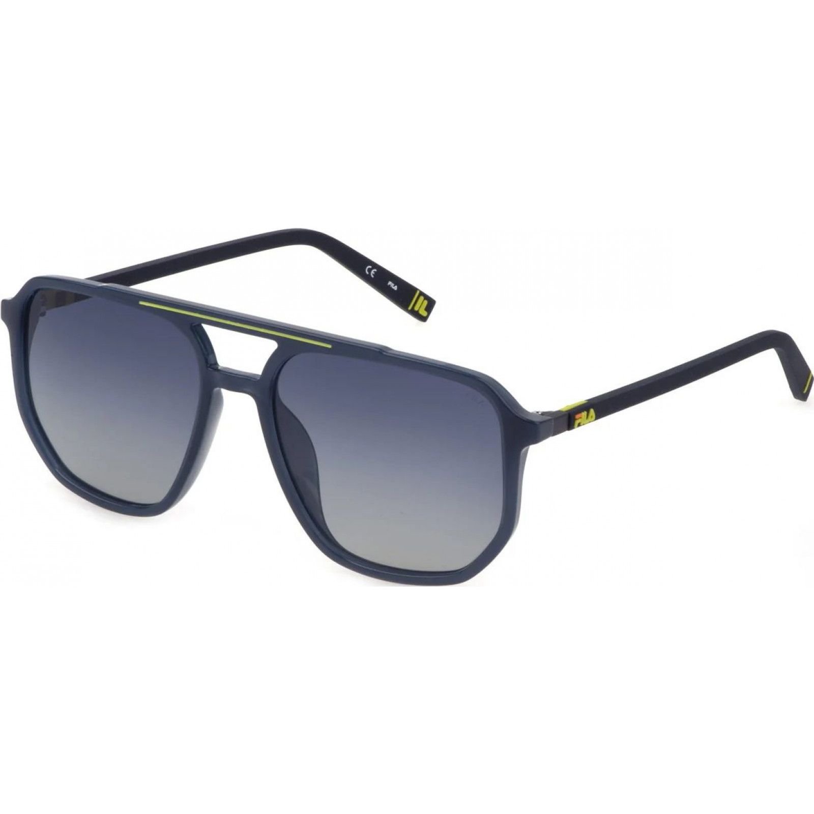 Fila FILA Men's SFI31257BL1P Geometric/Octagonal Sunglasses in Blue - 1