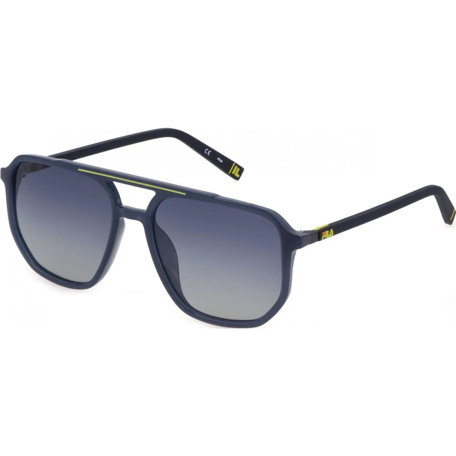 Fila FILA Men's SFI31257BL1P Geometric/Octagonal Sunglasses in Blue
