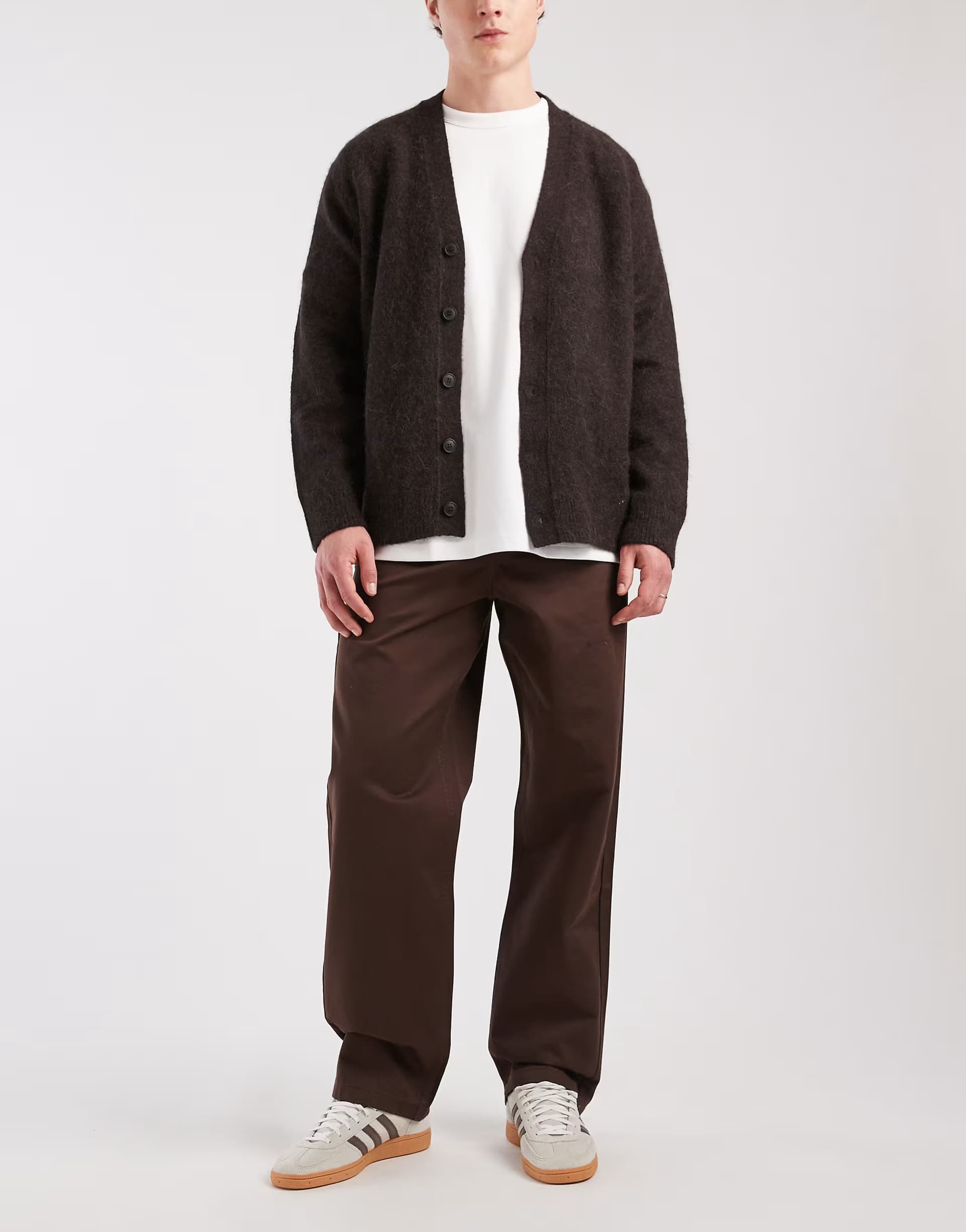 ASOS ASOS Baggy Trousers in Brown with Pocket Detail