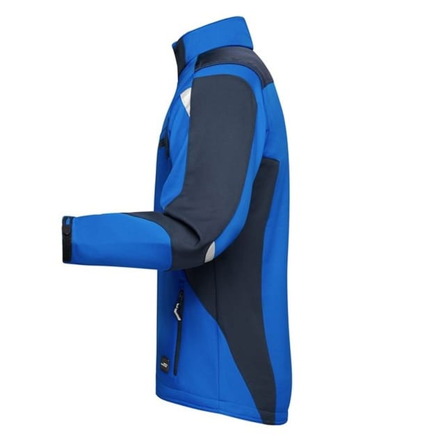 James and Nicholson James and Nicholson Men's Strong Soft Shell Jacket in Mid Blue - 3