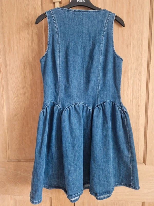 Never Fully Dressed Never Fully Dressed Monkia Denim Scallop A Line Mini Dress 12