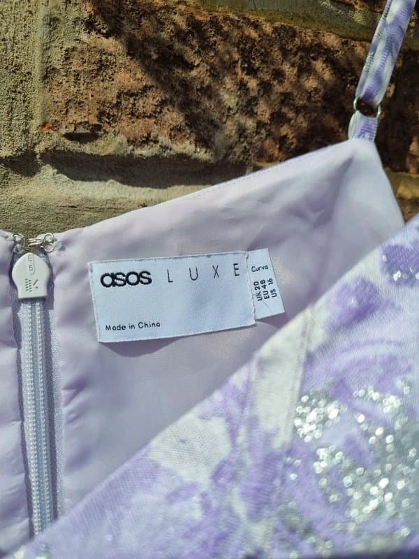 Asos luxe ASOS Luxe purple jacquard dress