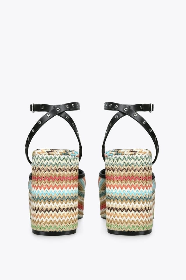 Steve Madden STEVE MADDEN Women's 'Kosmic Multi' Fabric Sandals - 3