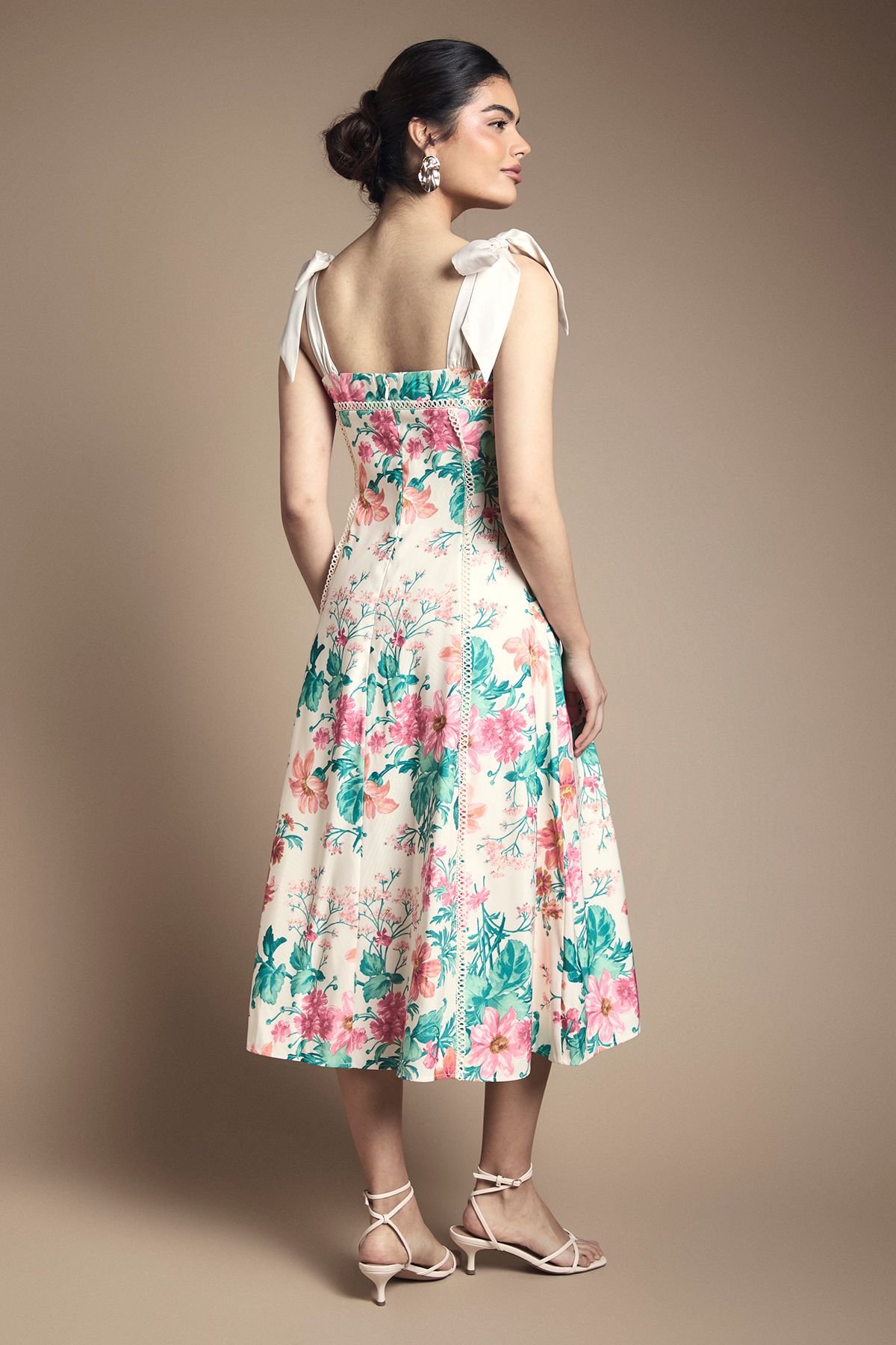 Oasis Oasis Women's Bow Strap Midi Prom Dress - 3