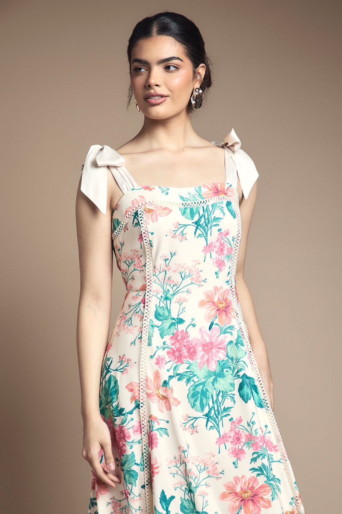 Oasis Oasis Women's Bow Strap Midi Prom Dress - 4