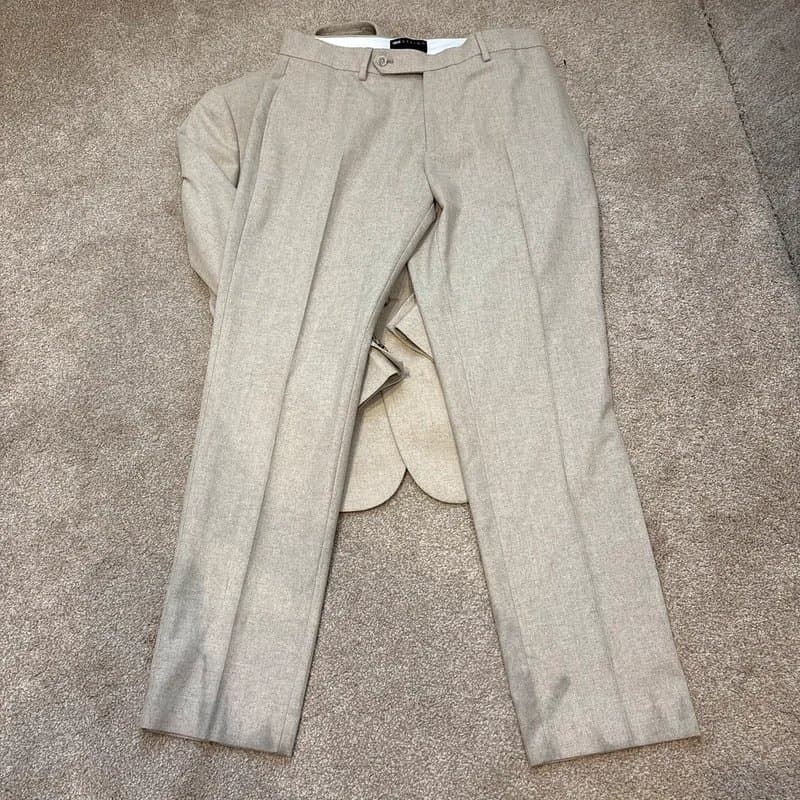 ASOS Beige ASOS Wool Blazer and Trousers