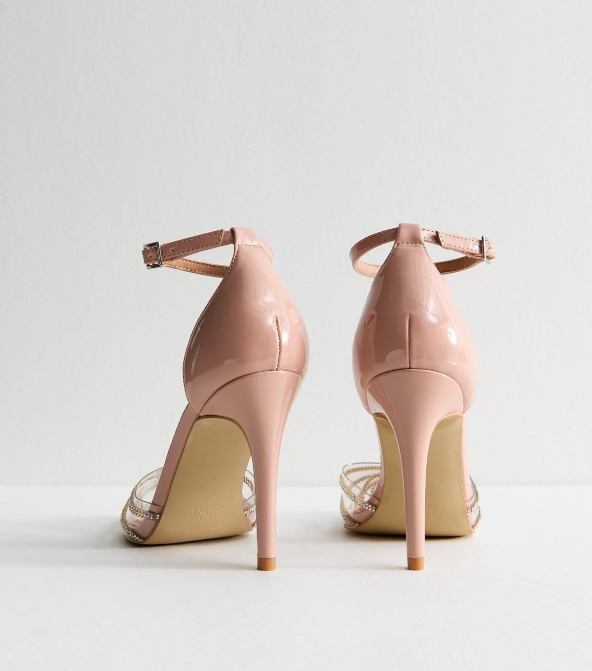New Look Women's Pink Faux Patent Leather Shimmer Embellished Court Shoes New Look - 4
