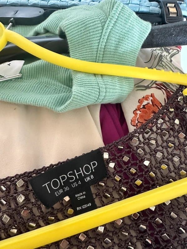 Topshop topshop black embellished mesh cover up uk 8