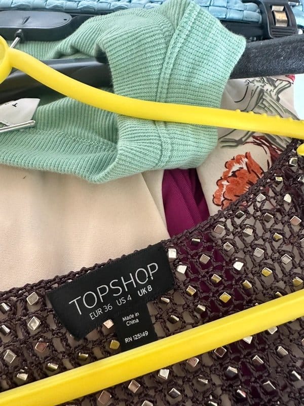 Topshop Black Embellished Mesh Cover-Up UK 8