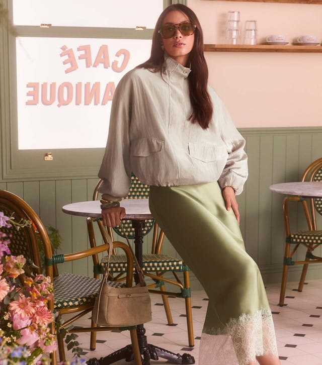 New Look Women's Light Green Deep Lace Trim Midi Skirt New Look - 2