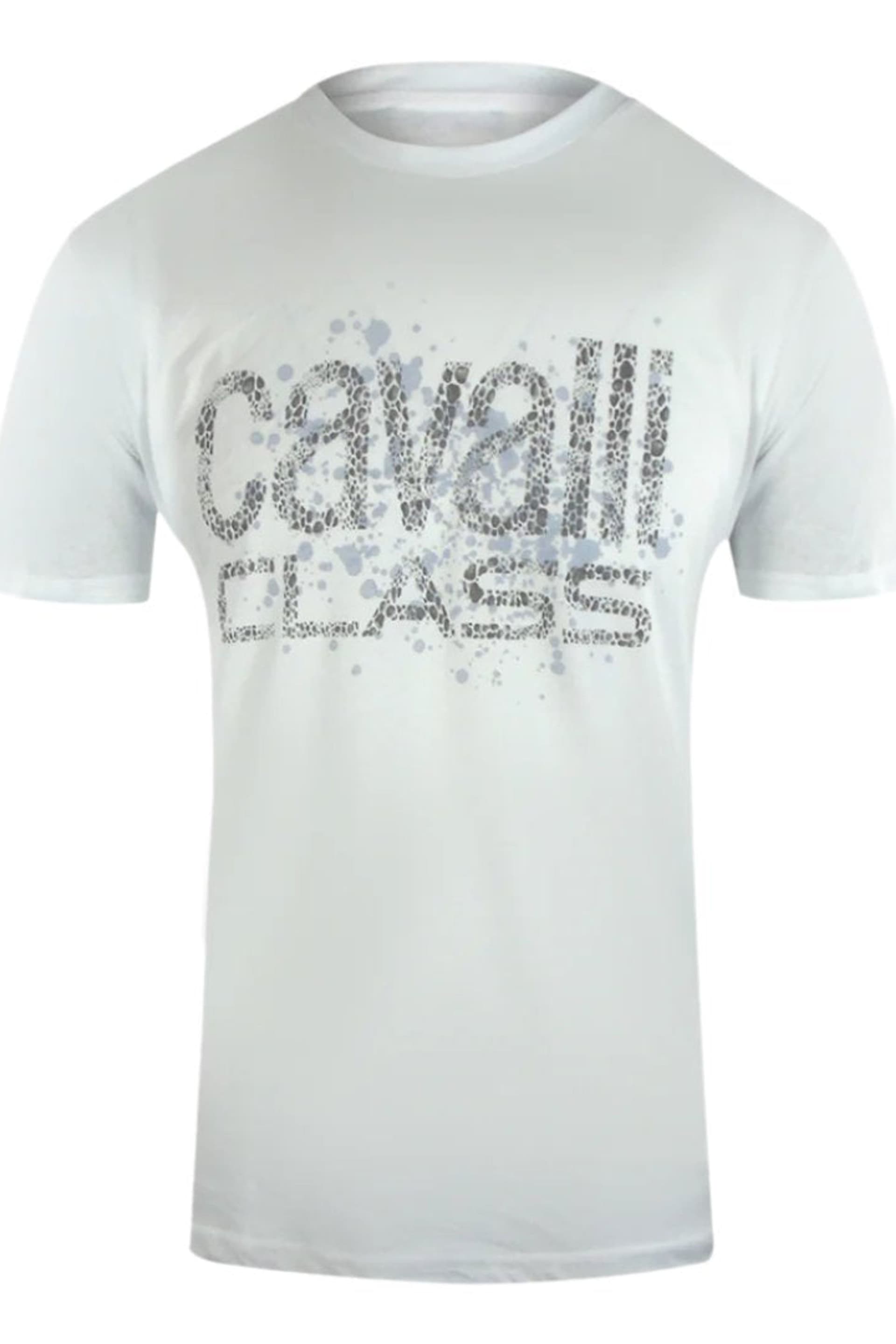 Cavalli Class Cavalli Class Men's Short Sleeve Crew T-shirt in White