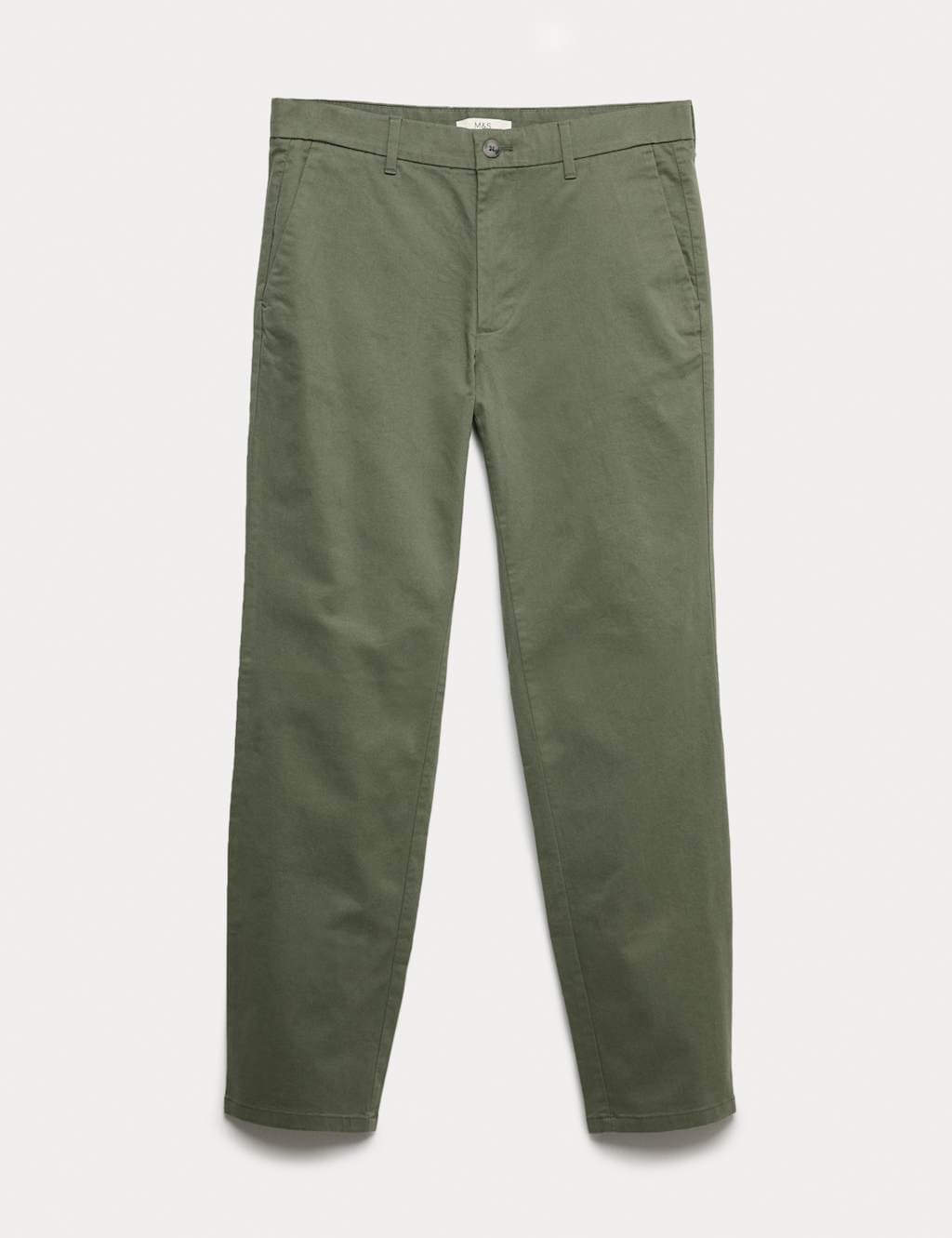 Marks & Spencer M&S Regular Fit Stretch Chinos Moss Green