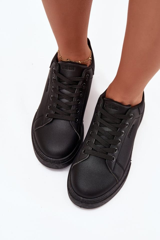 Love Lace Love Lace Women's Big Star Platform Sneakers in Comfort in Black - 3