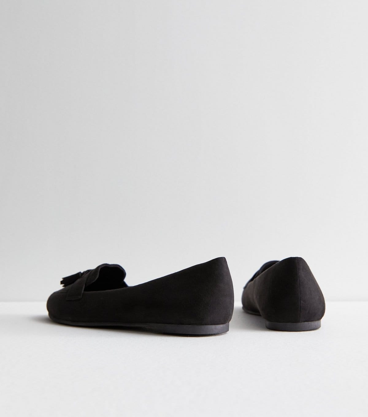 New Look Women's Black Suedette Tassel Loafers School New Look - 4