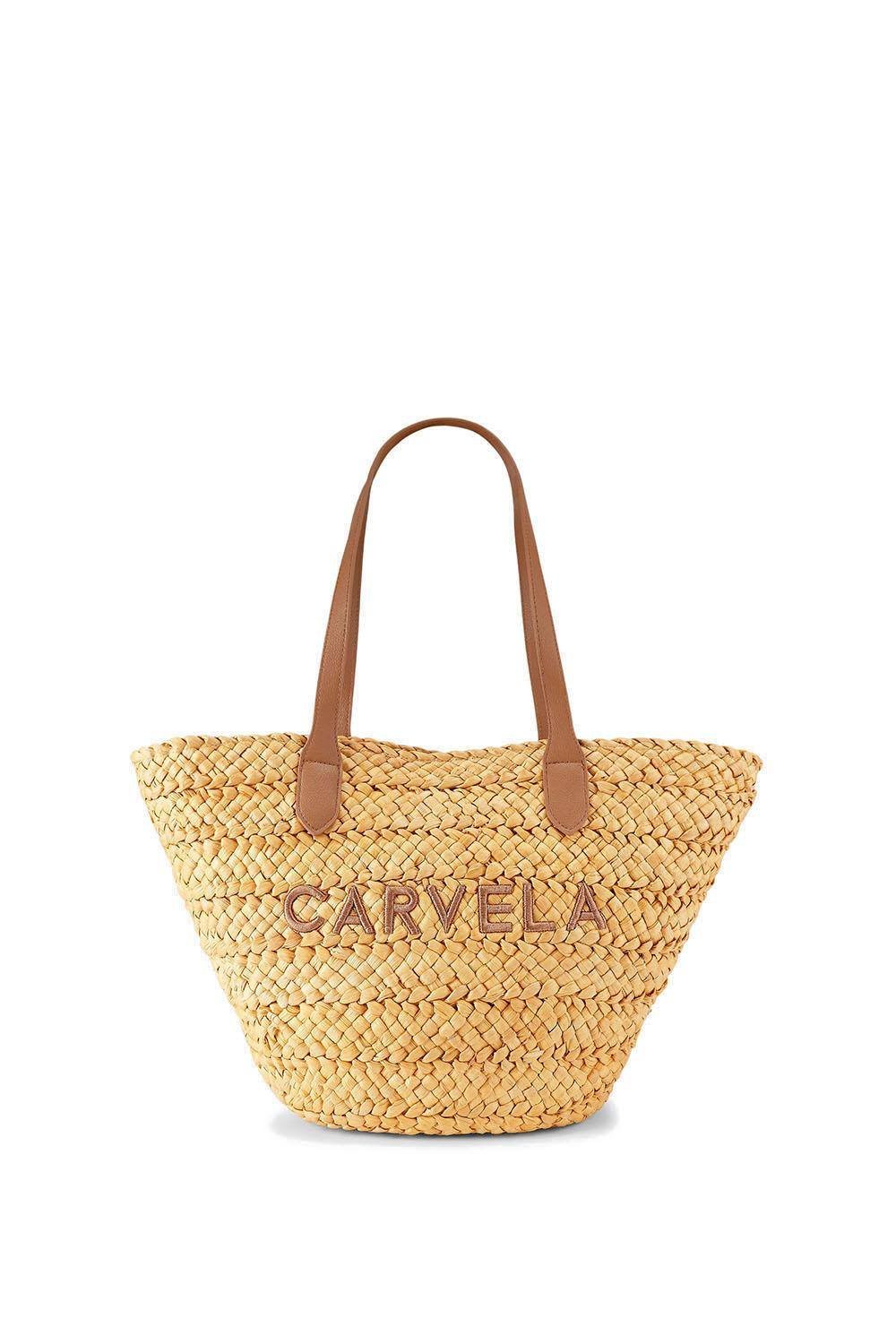 Carvela Carvela Women's 'Nicola Straw Basket' Bag in Tan - 1
