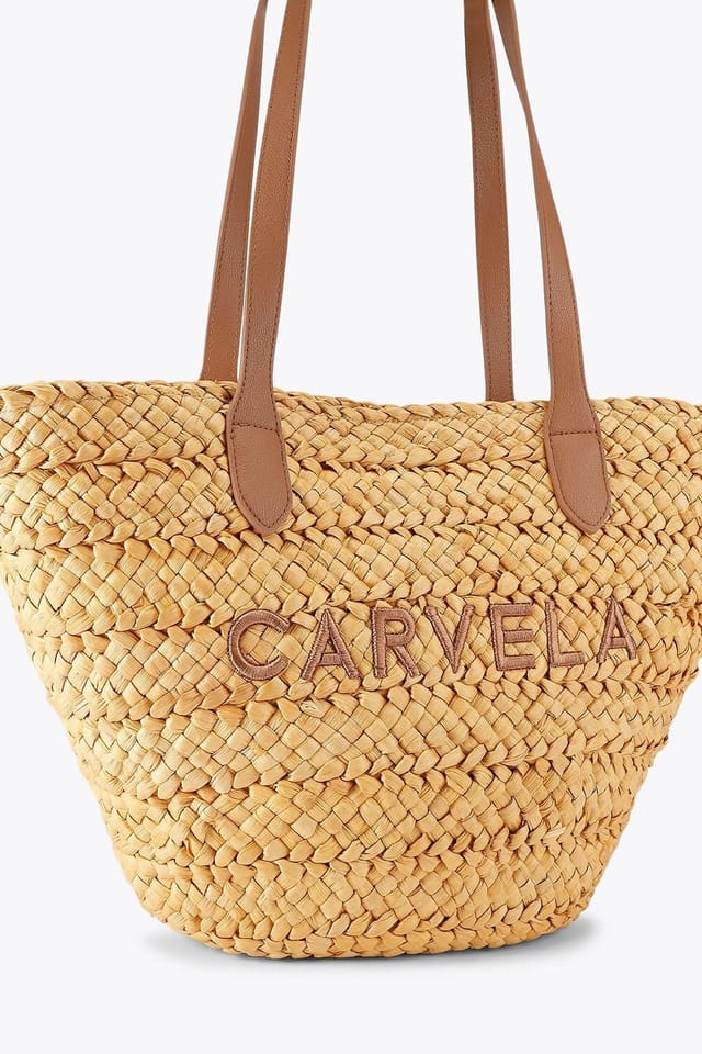 Carvela Carvela Women's 'Nicola Straw Basket' Bag in Tan - 2