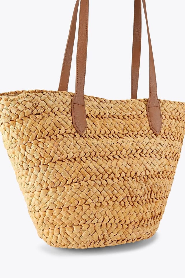 Carvela Carvela Women's 'Nicola Straw Basket' Bag in Tan - 3