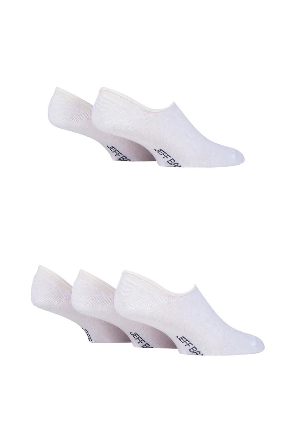 Jeff Banks Jeff Banks Men's Mens 5 Pair Plain Cotton Secret Socks in White - 1