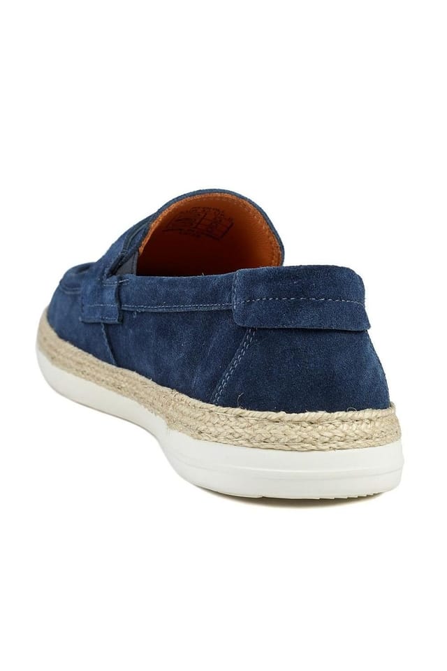 Jones Bootmaker Jones Bootmaker Men's Redhill Leather Casual Slip On Shoes in Navy - 3