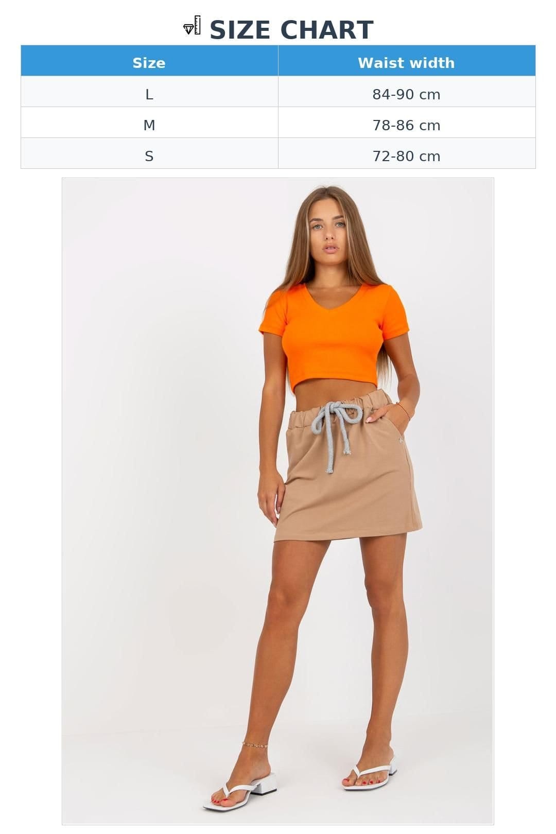 Love Lace Love Lace Women's Mini Skirt Elastic Waistband Binding Slip Pockets in Brown - 4