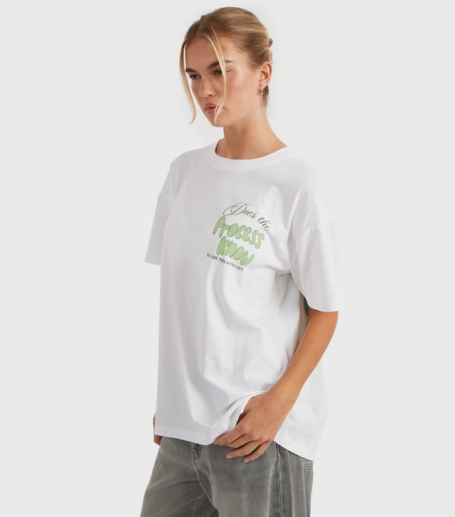 Skinnydip Women's White Does the Process Know T-Shirt Skinnydip New Look - 2