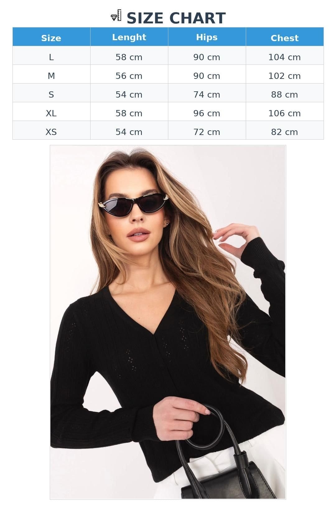 Love Lace Love Lace Women's Stylish Openwork V Neck Button Cardigan Sweater in Black - 4