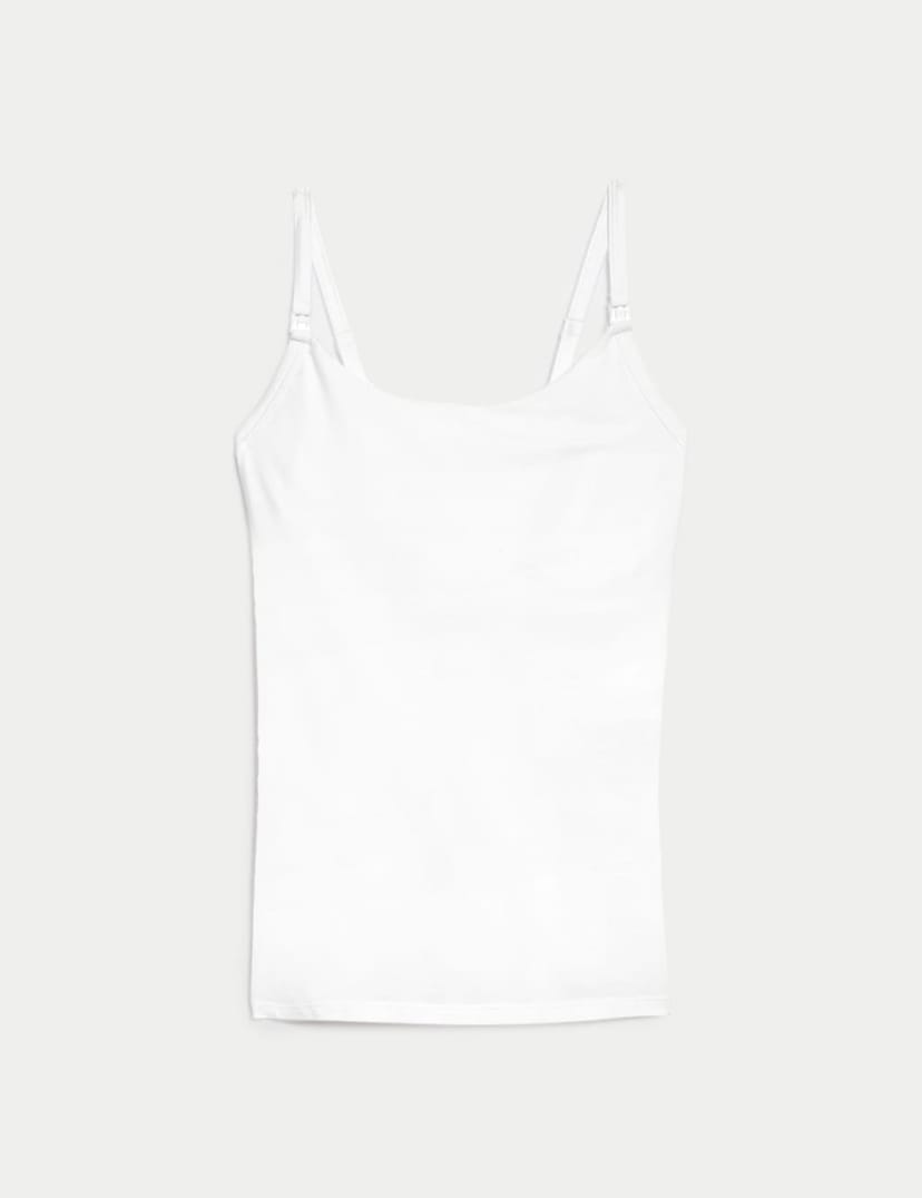 Marks & Spencer M&S Maternity Cotton Rich Secret Support™ Nursing Vest White - 1