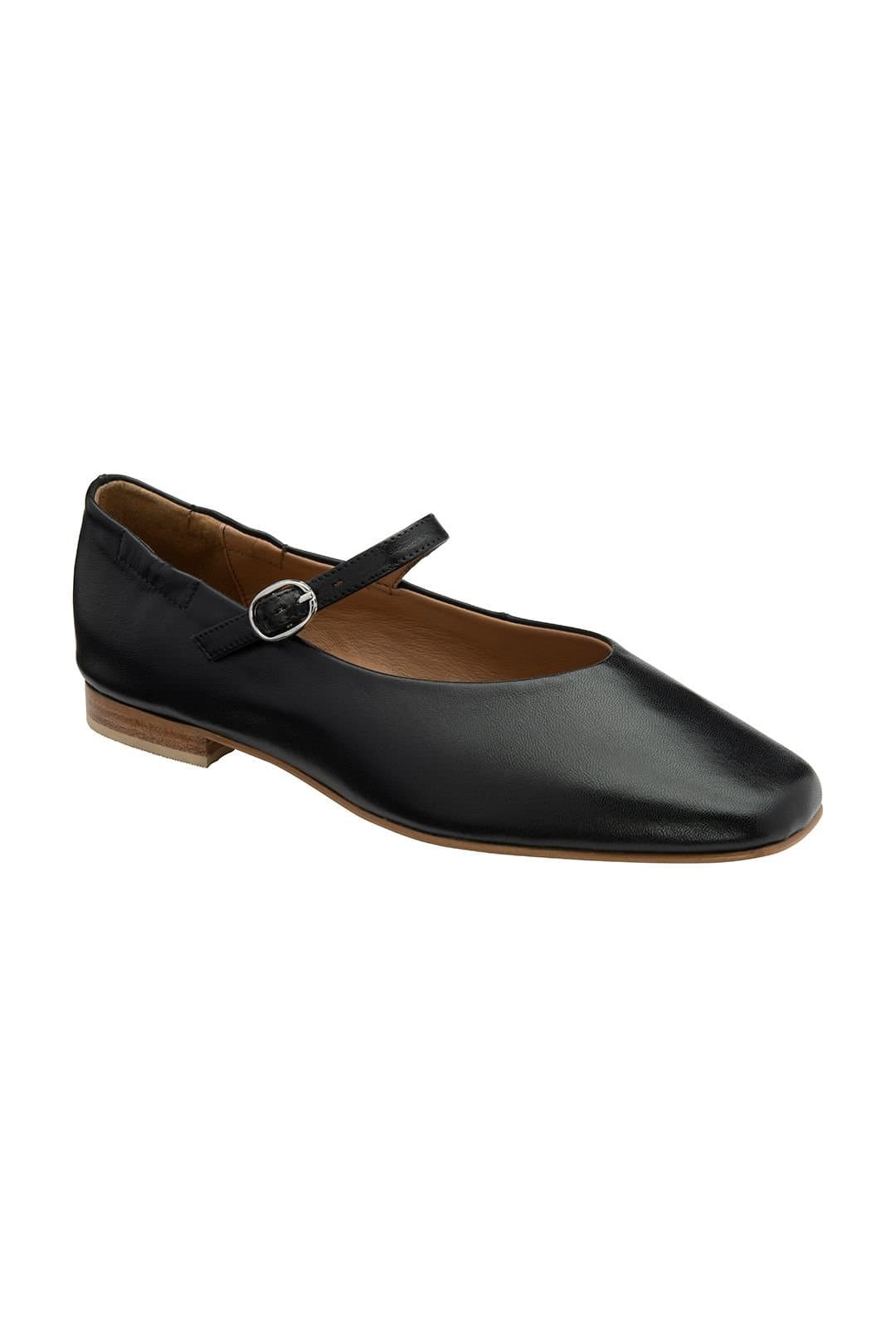 Ravel Ravel Black Leather Mule Sandals