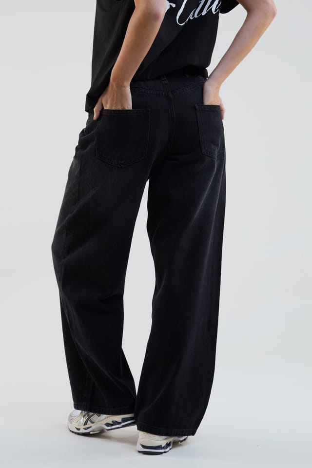 BCouture BCouture Women's Wide Leg Jeans in Black - 2
